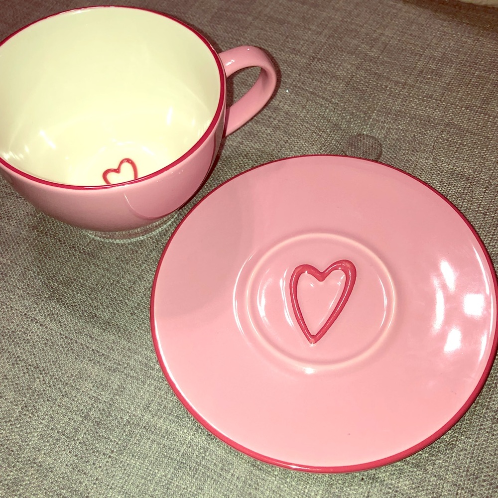 NWT Limited Edition Starbucks pink Mug and Saucer